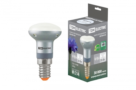 TDM ELECTRIC SQ0340-0056 Лампа светодиодная R39-4 Вт-220 В -4000 К–E14 TDM